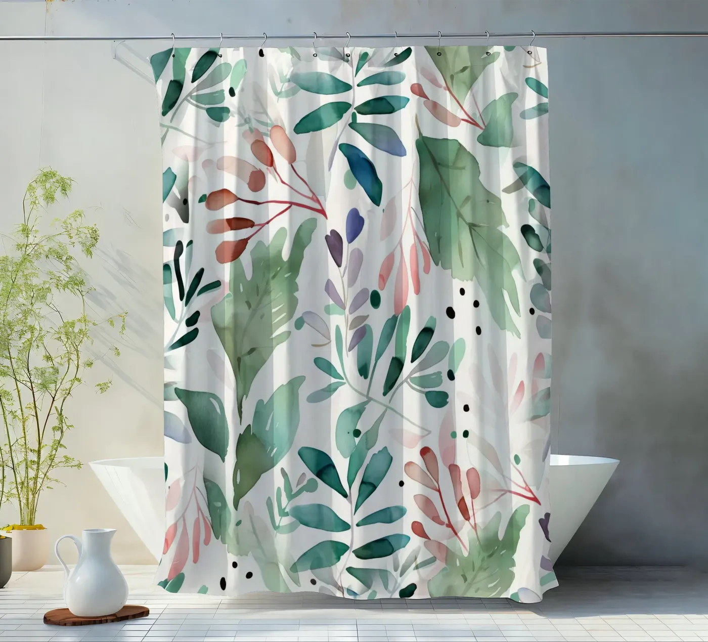 Meadow pattern Duschvorhang von Justyna Jaszke JBJart