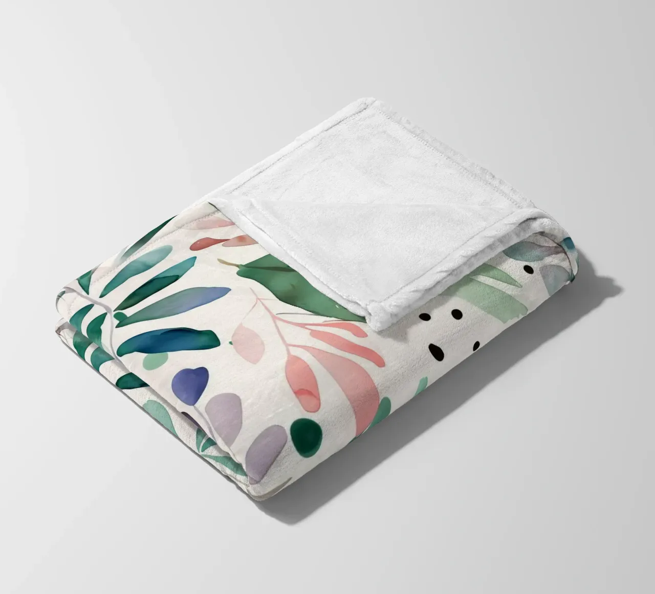 Meadow pattern fleece blanket by Justyna Jaszke JBJart