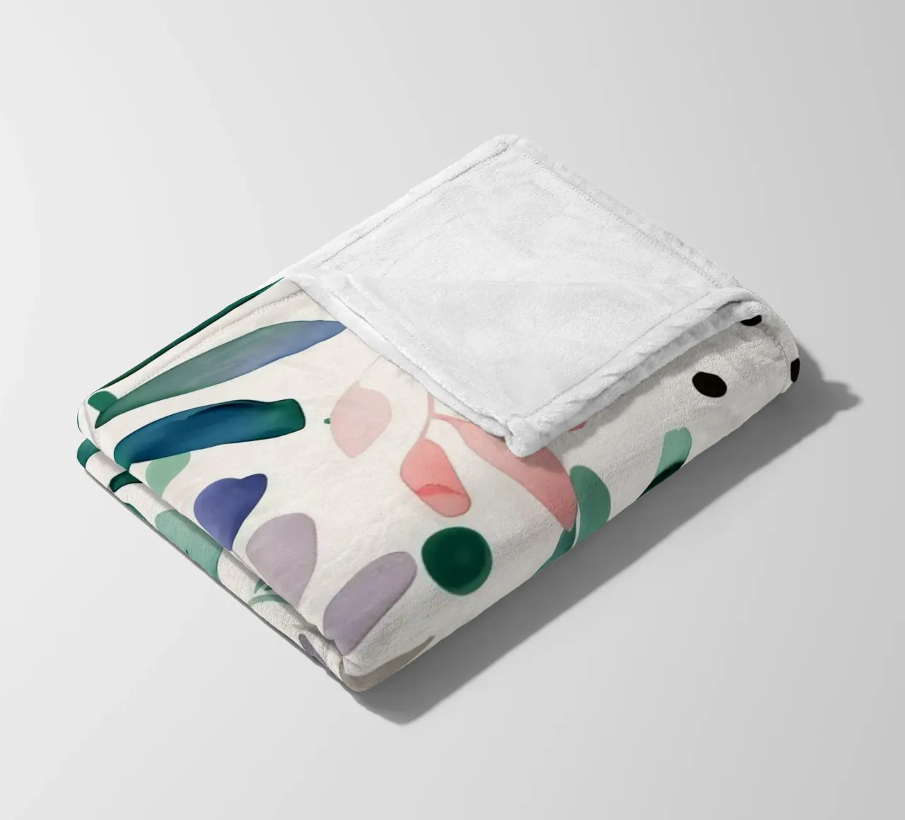 Meadow pattern fleece blanket by Justyna Jaszke JBJart