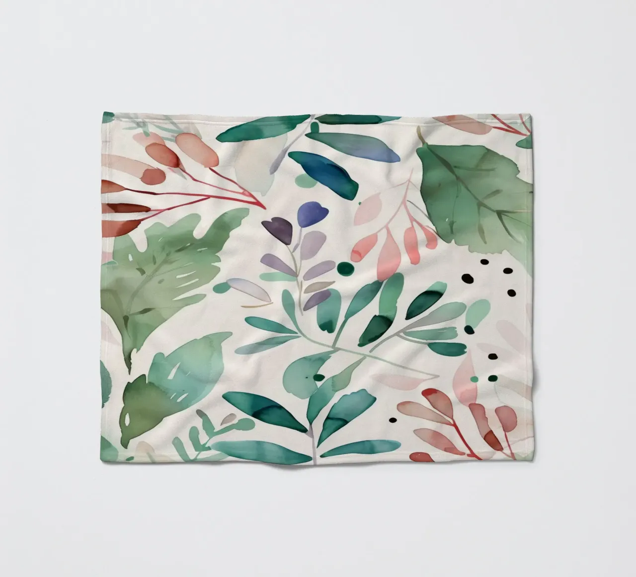 Meadow pattern fleece blanket by Justyna Jaszke JBJart