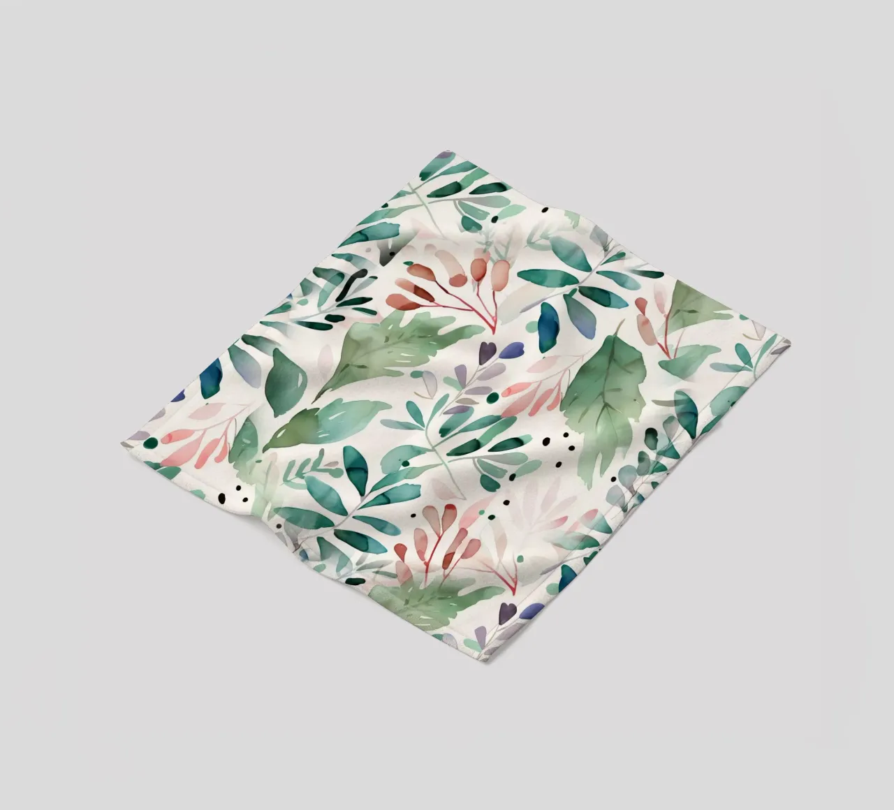 Meadow pattern fleece blanket by Justyna Jaszke JBJart