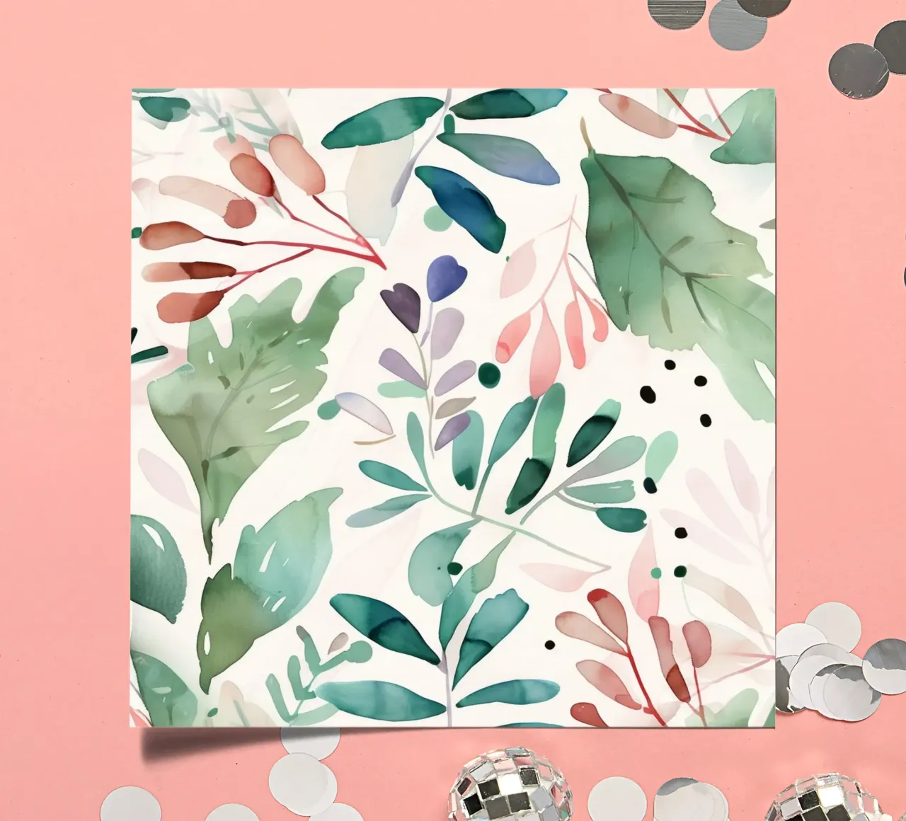 Meadow pattern sticker sheet by Justyna Jaszke JBJart