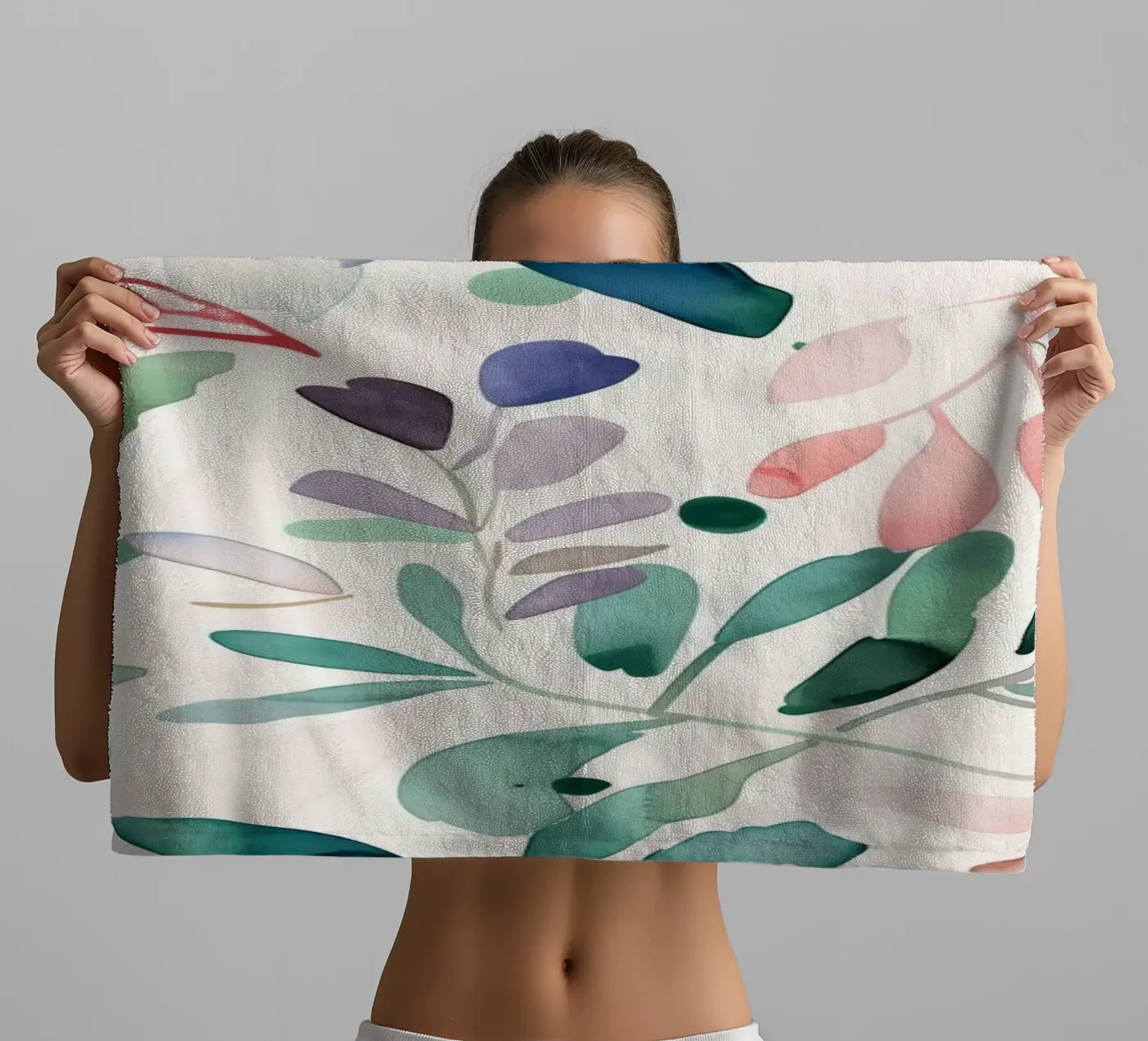 Meadow pattern towel by Justyna Jaszke JBJart