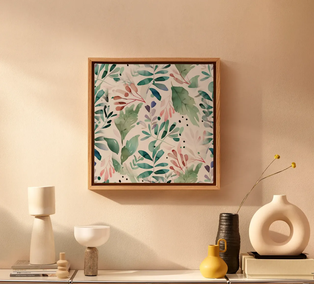 Meadow pattern canvas by Justyna Jaszke JBJart