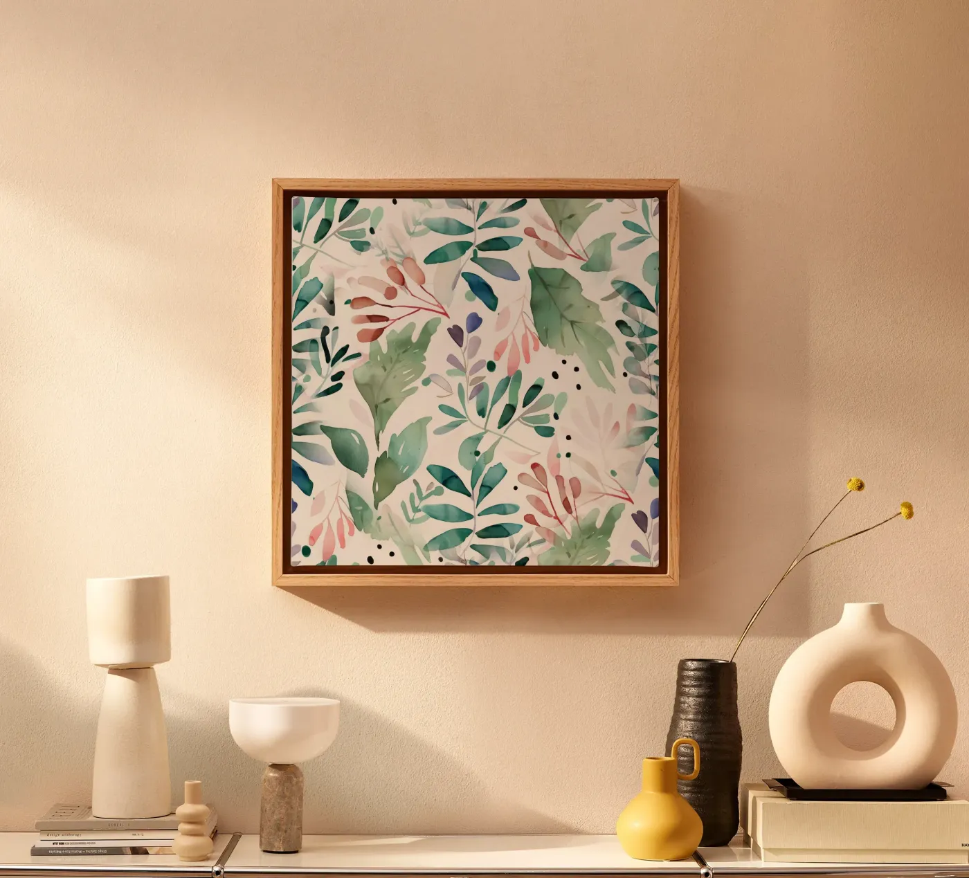 Meadow pattern Leinwand von Justyna Jaszke JBJart