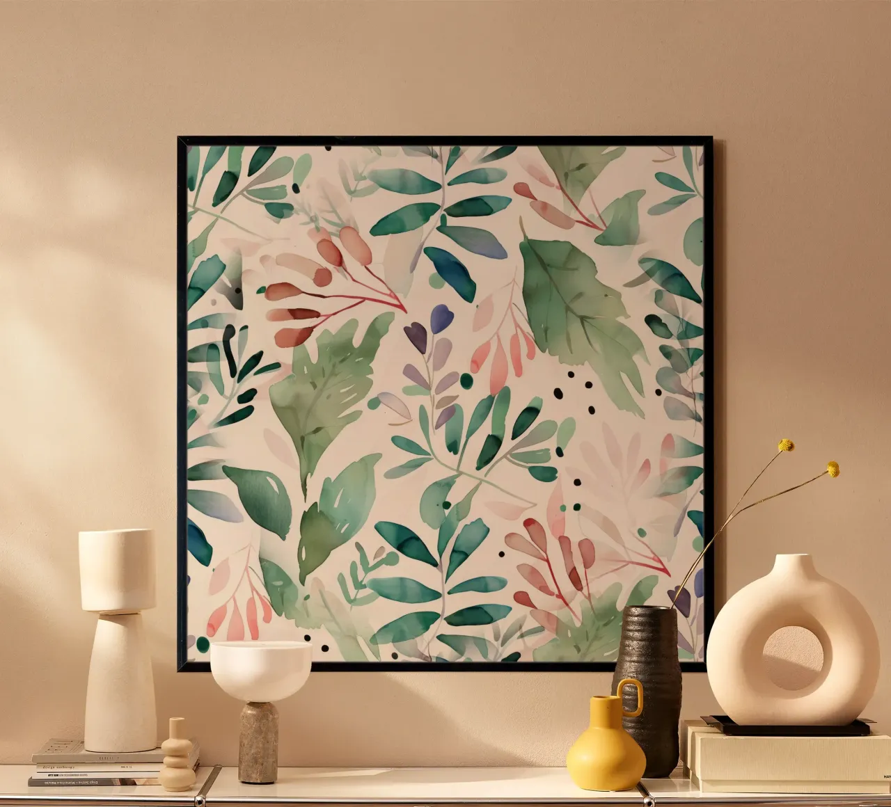 Meadow pattern poster by Justyna Jaszke JBJart