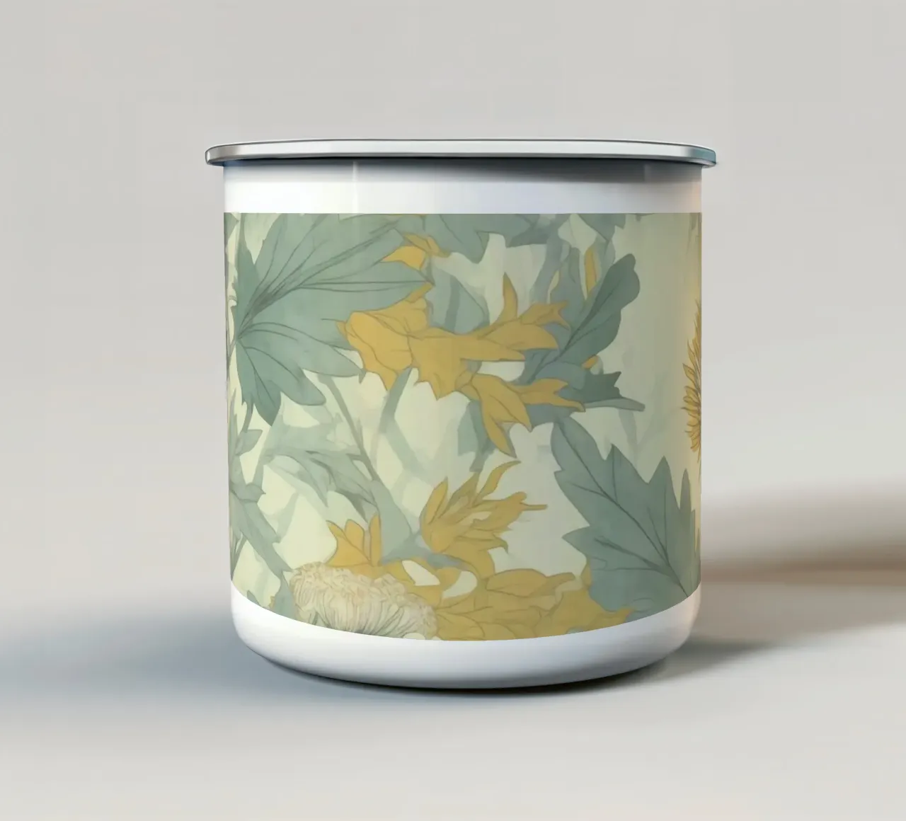 Modello di prato naturale tazza in smalto da Justyna Jaszke JBJart