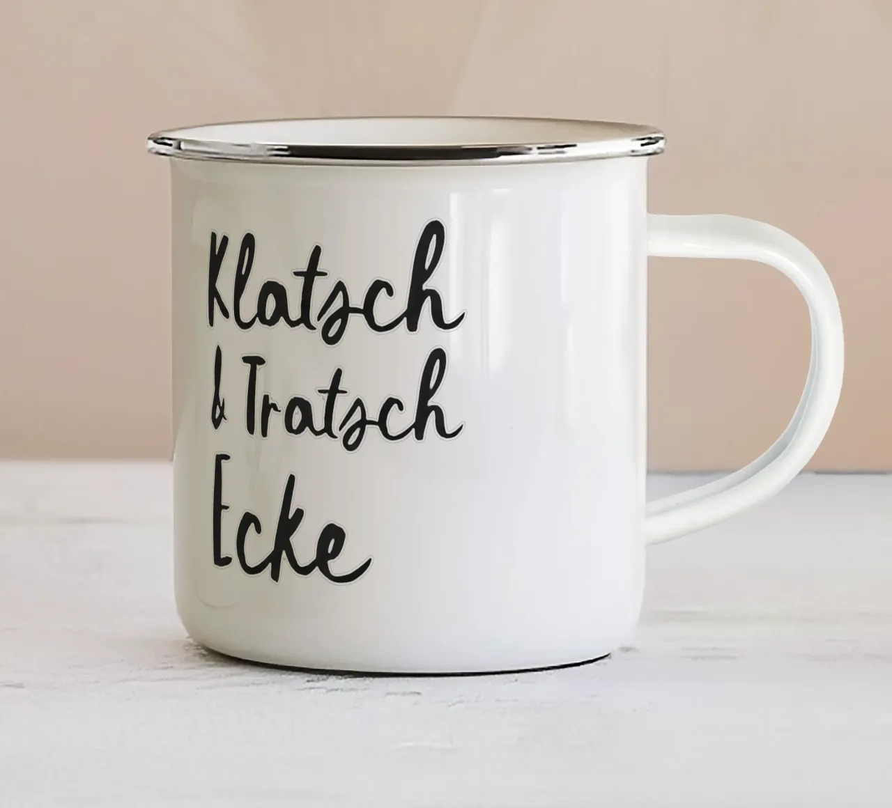 Klatsch & Tratsch Ecke tazza in smalto da QuooodZ by MooodzArt