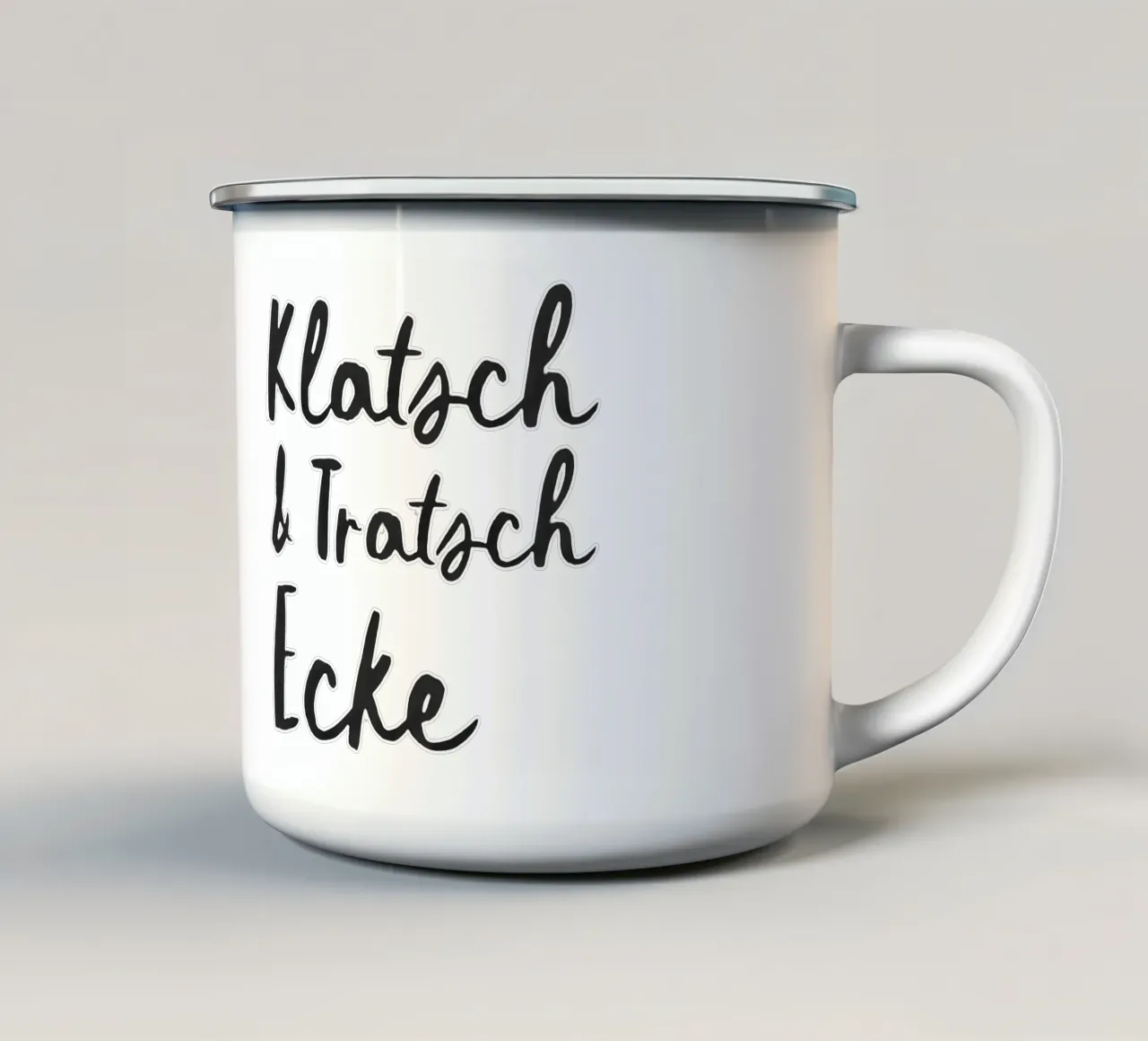 Klatsch & Tratsch Ecke tazza in smalto da QuooodZ by MooodzArt