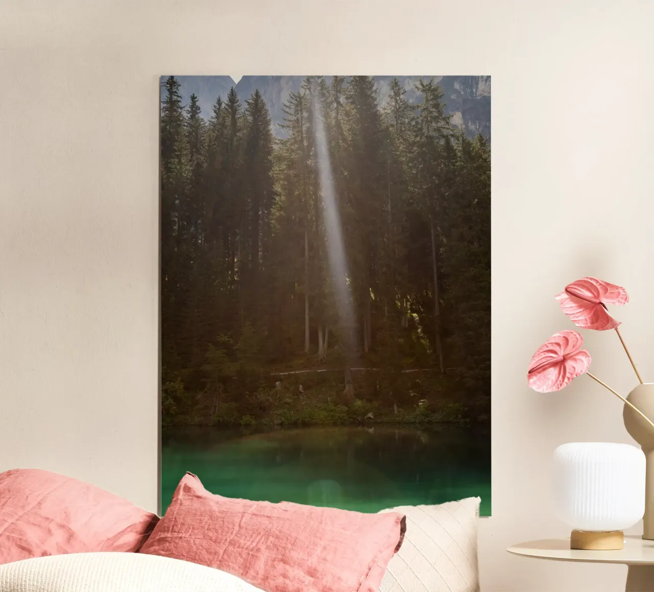 Lake Braies poster with aluminum frame by karijn_landscapes