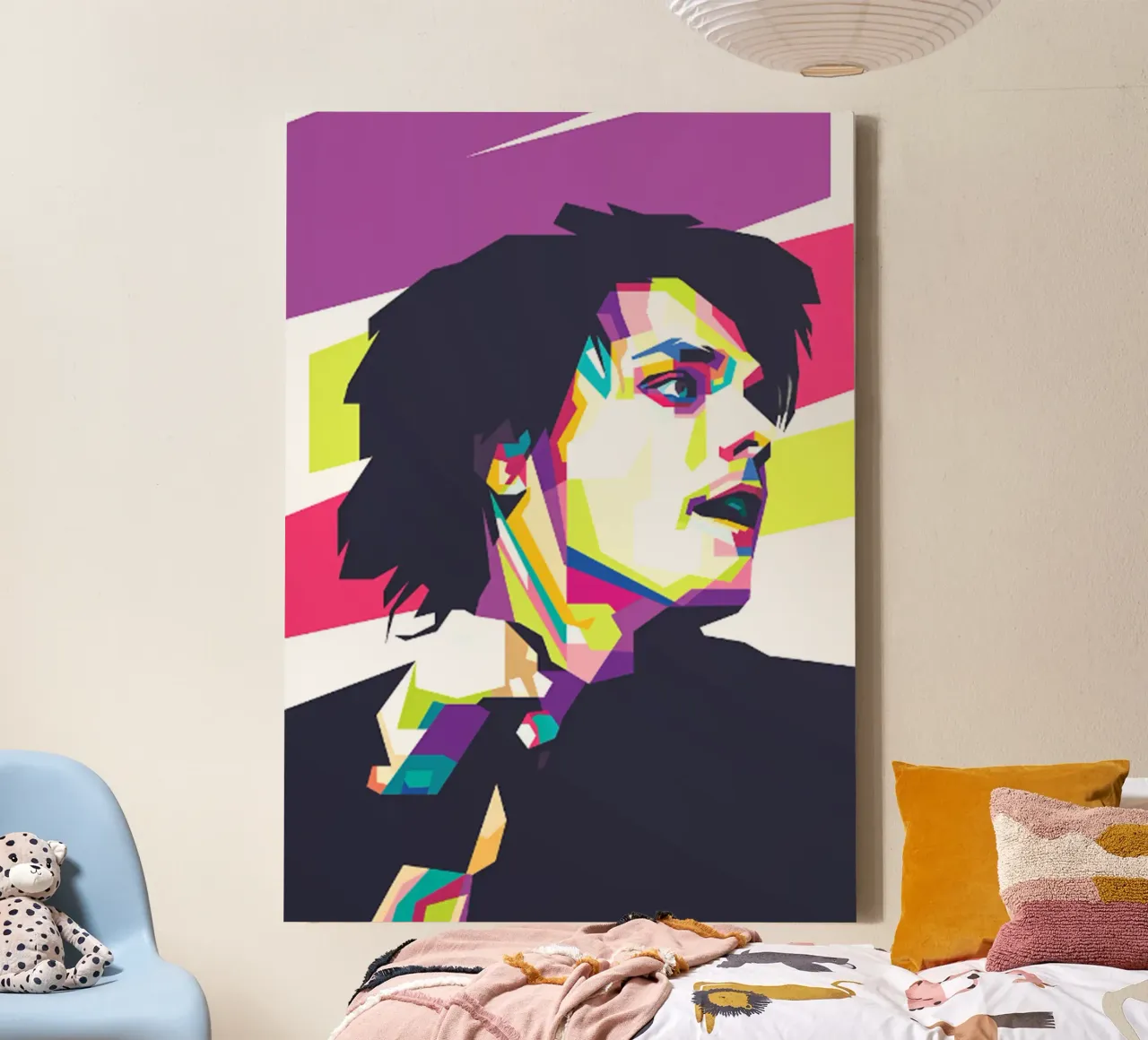Gerard Way MCR - Classico a colori tela con Cornice a cassetta da igoshartwrks