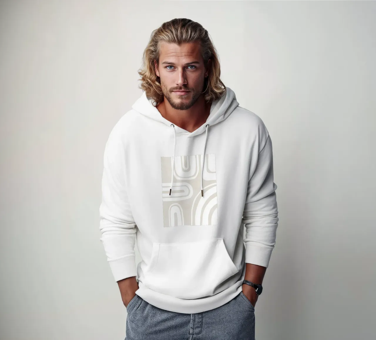 Strutture di linea delicate felpa con cappuccio da Carinaprint