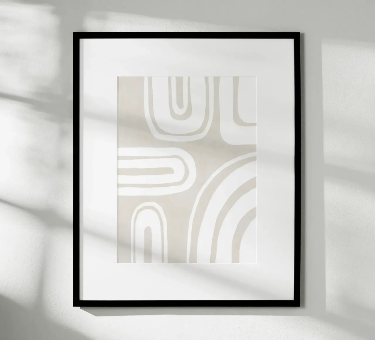 Strutture di linea delicate poster con telaio in legno da Carinaprint