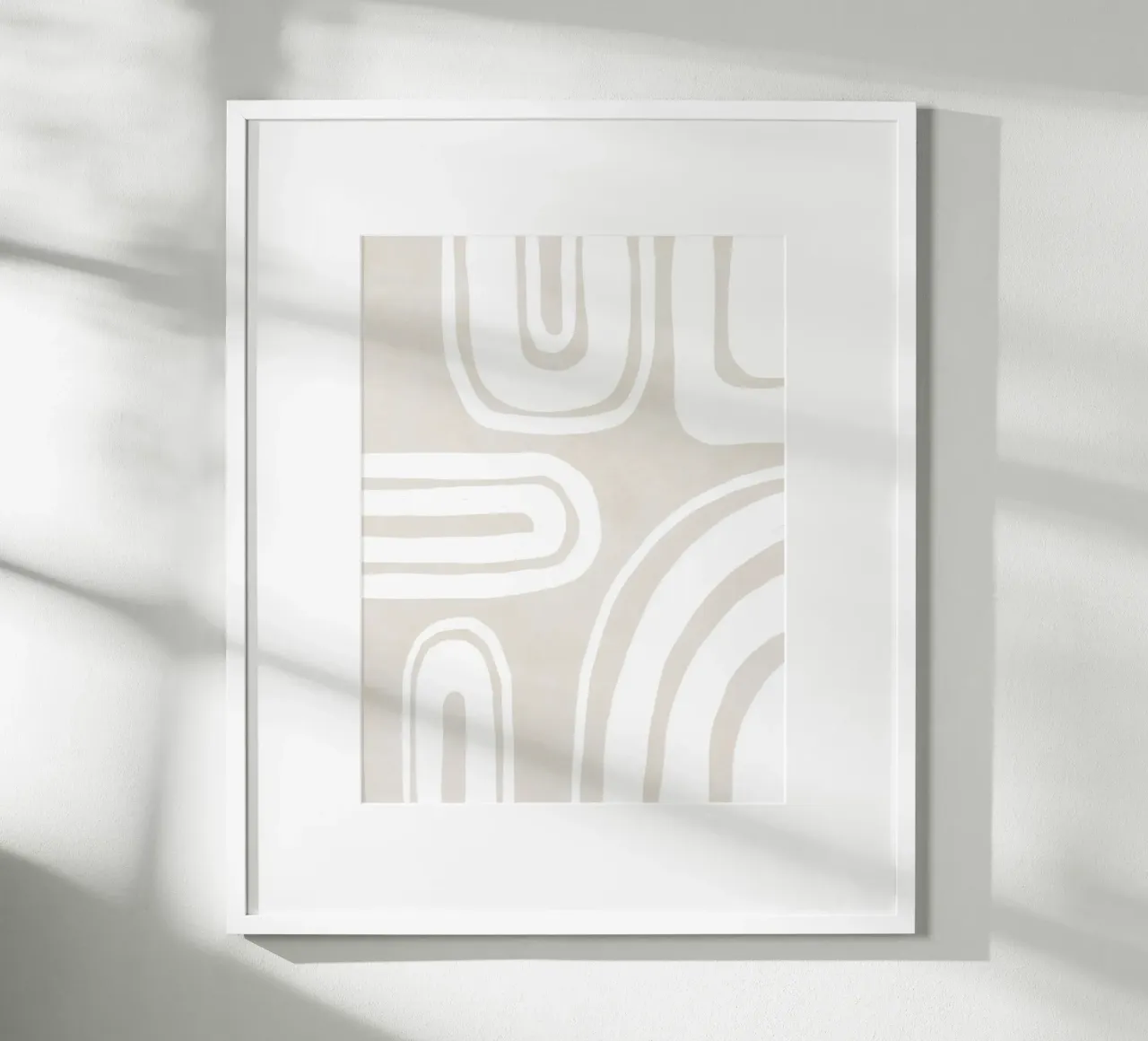 Strutture di linea delicate poster con telaio in legno da Carinaprint
