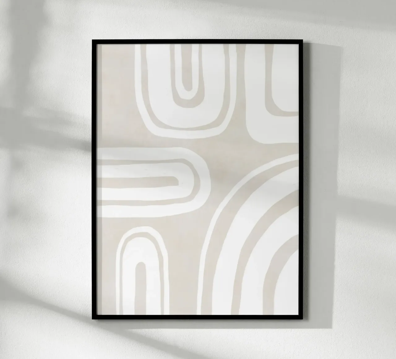 Strutture di linea delicate poster con telaio in legno da Carinaprint