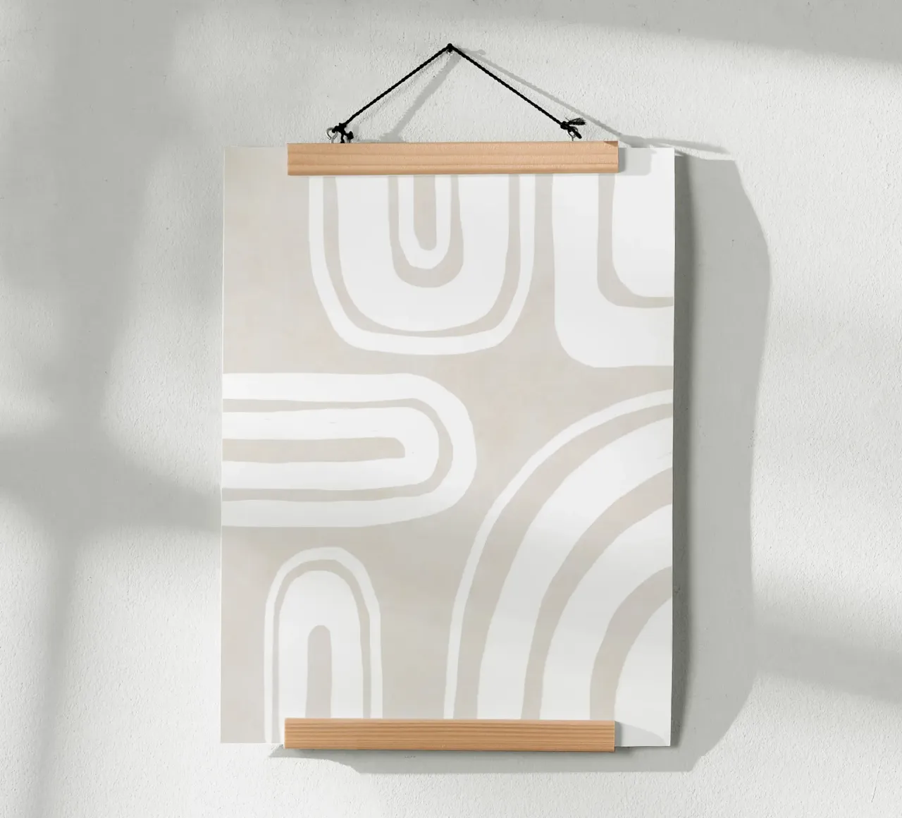 Strutture di linea delicate poster con telaio in legno da Carinaprint