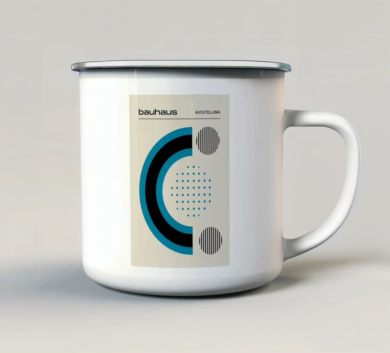 Mostra Bauhaus 1923 tazza in smalto da Narciso