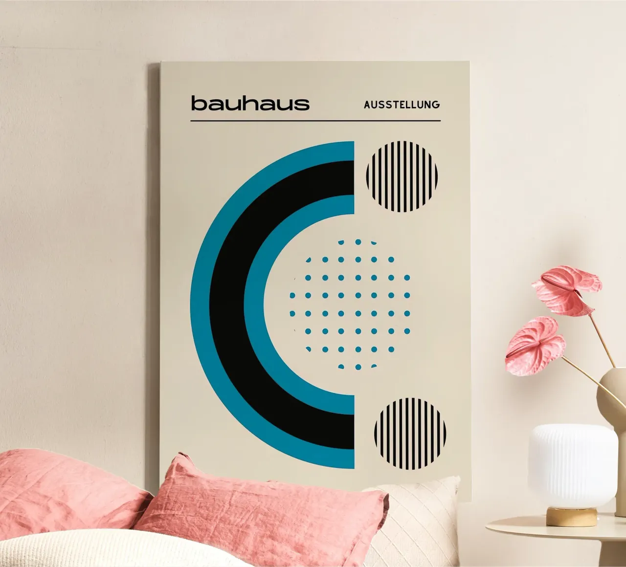 Bauhaus tentoonstelling 1923 canvas met Baklijst van Narciso