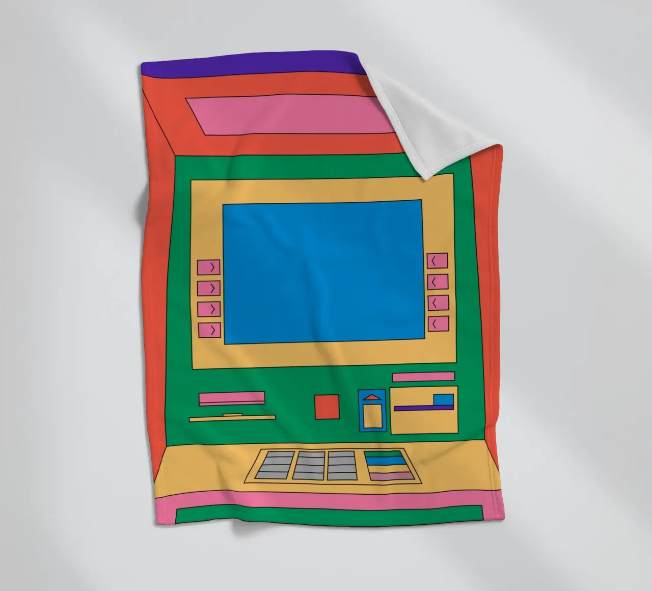 Macchina da soldi retrò coperta in pile da Retro Boy Art