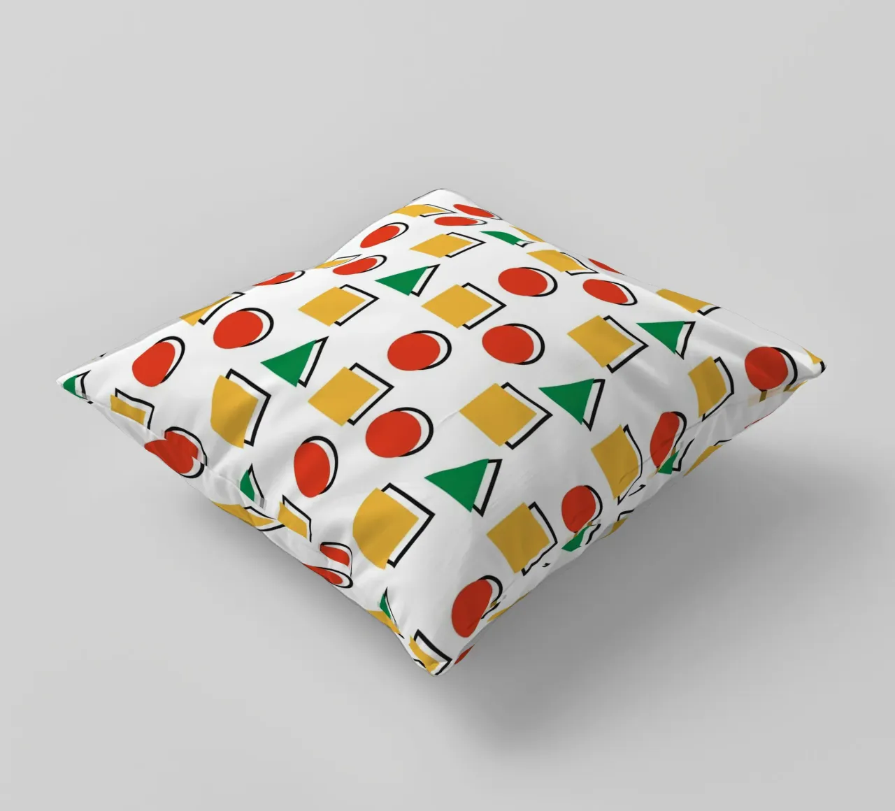 Forma geometrica colorata cuscino da galihstudio