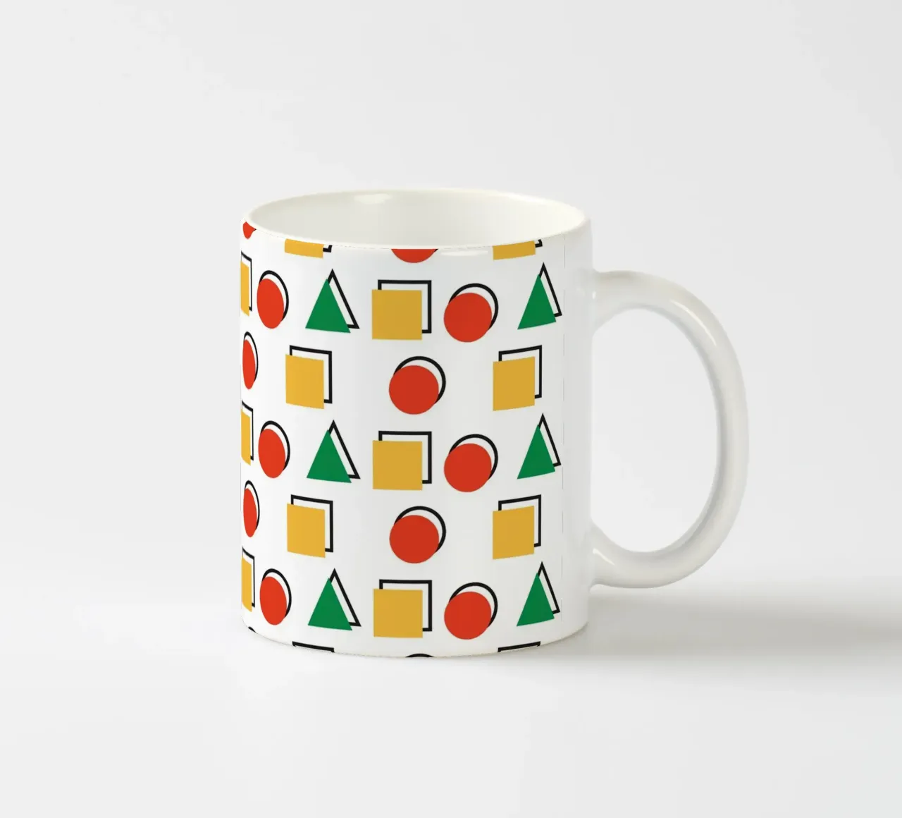 Forma geometrica colorata tazza in ceramica da galihstudio