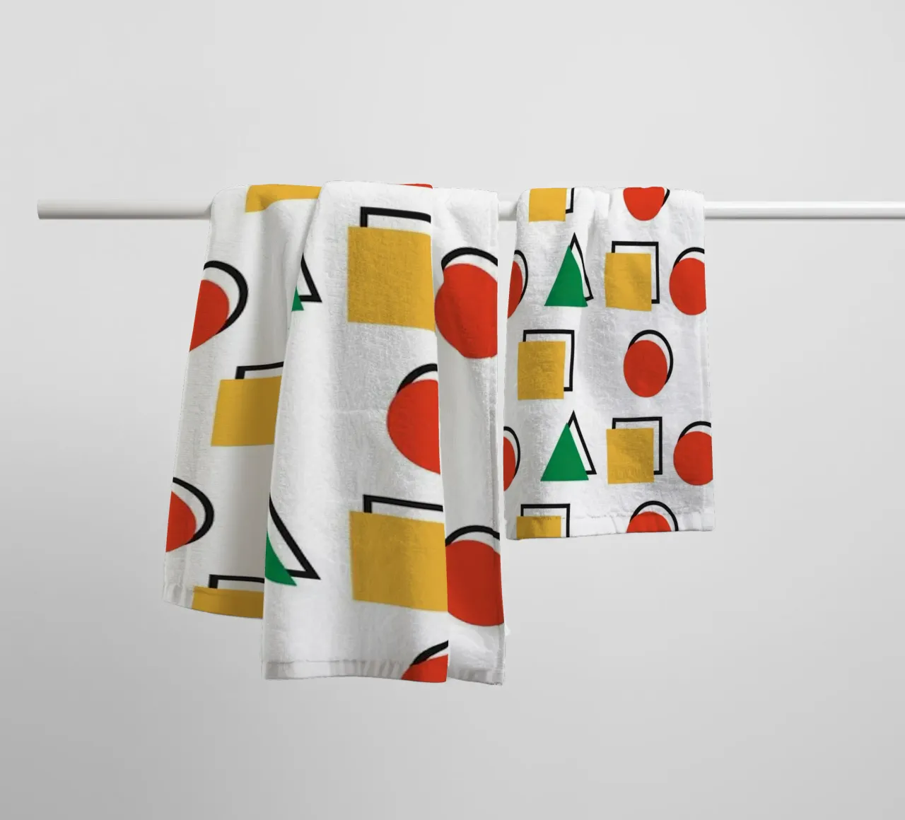 Forma geometrica colorata asciugamano da bagno da galihstudio