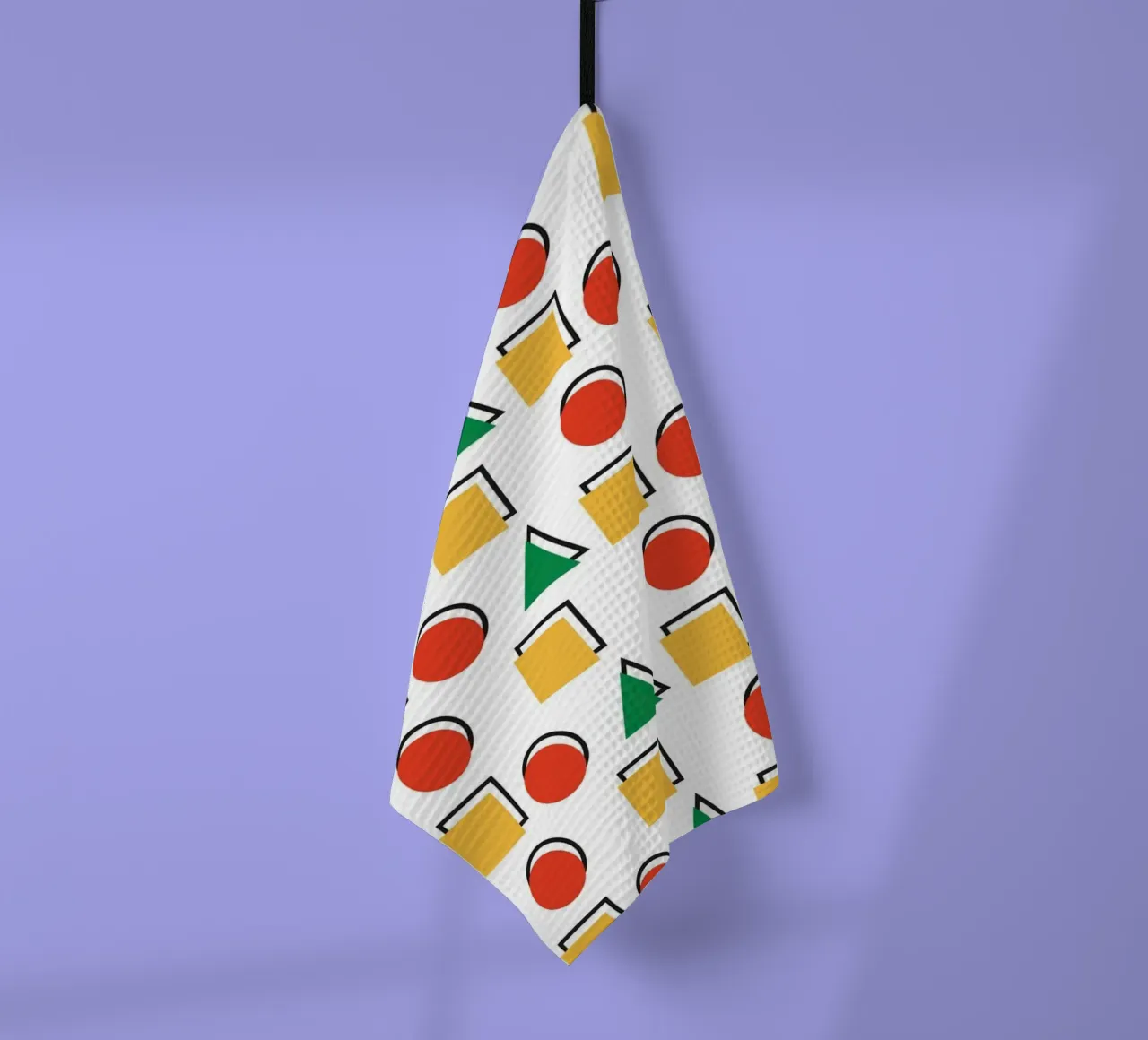 Forma geometrica colorata canovaccio da cucina da galihstudio