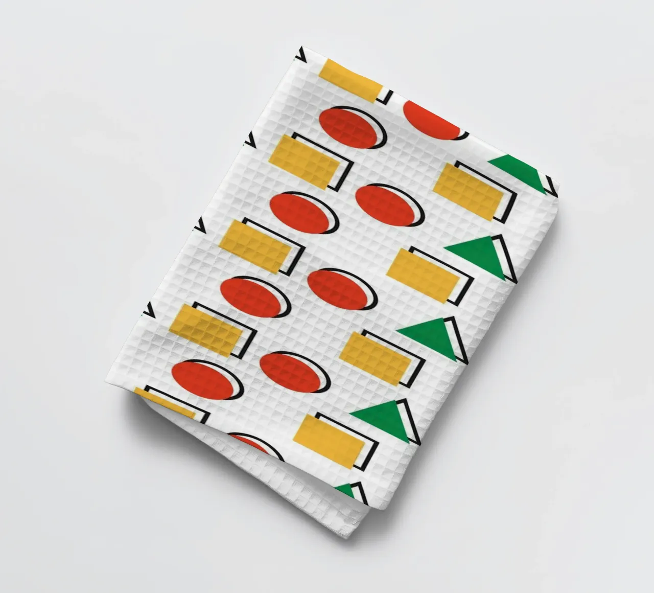 Forma geometrica colorata canovaccio da cucina da galihstudio