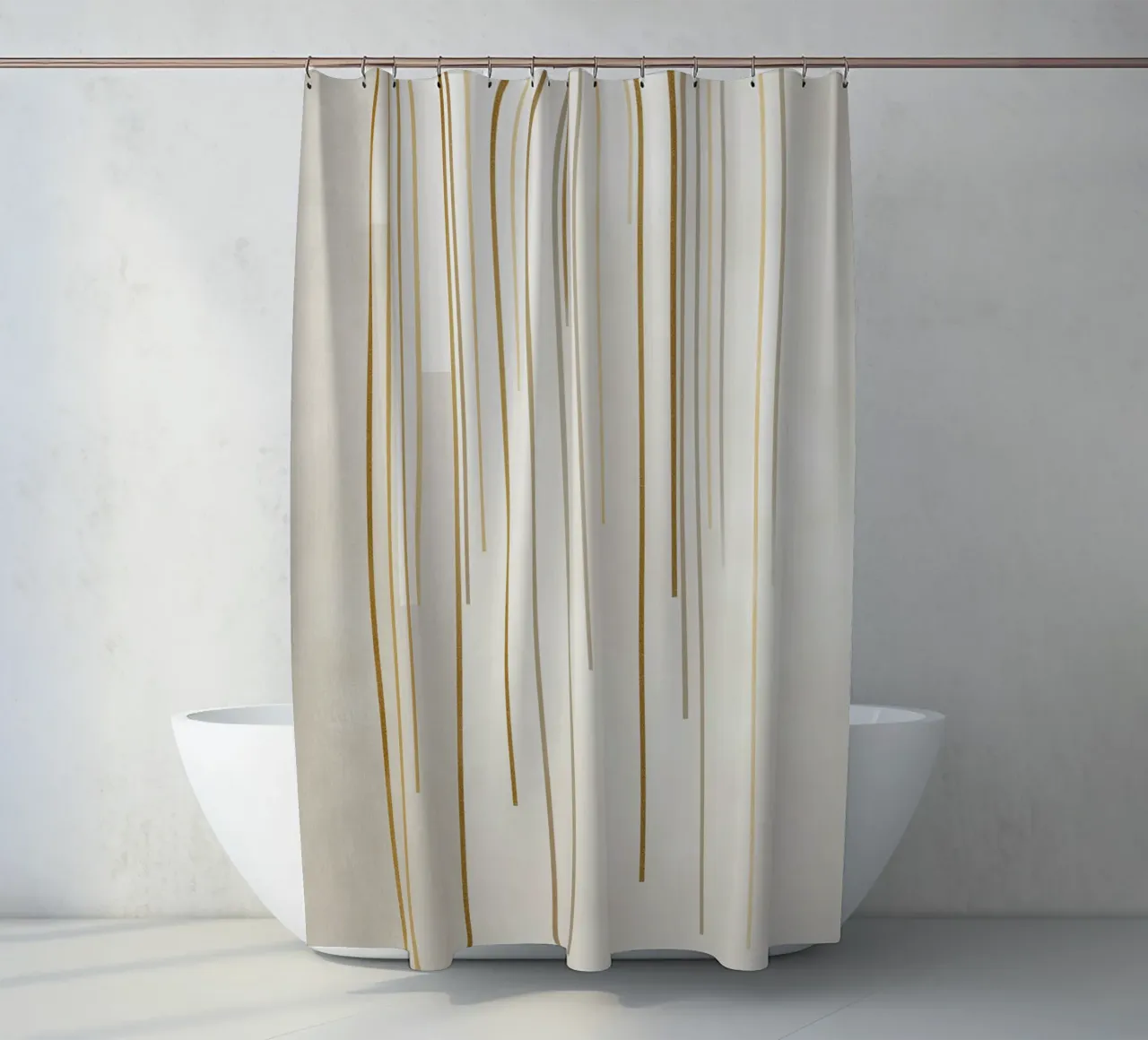 Strutture a linea d'oro tenda da doccia da Carinaprint