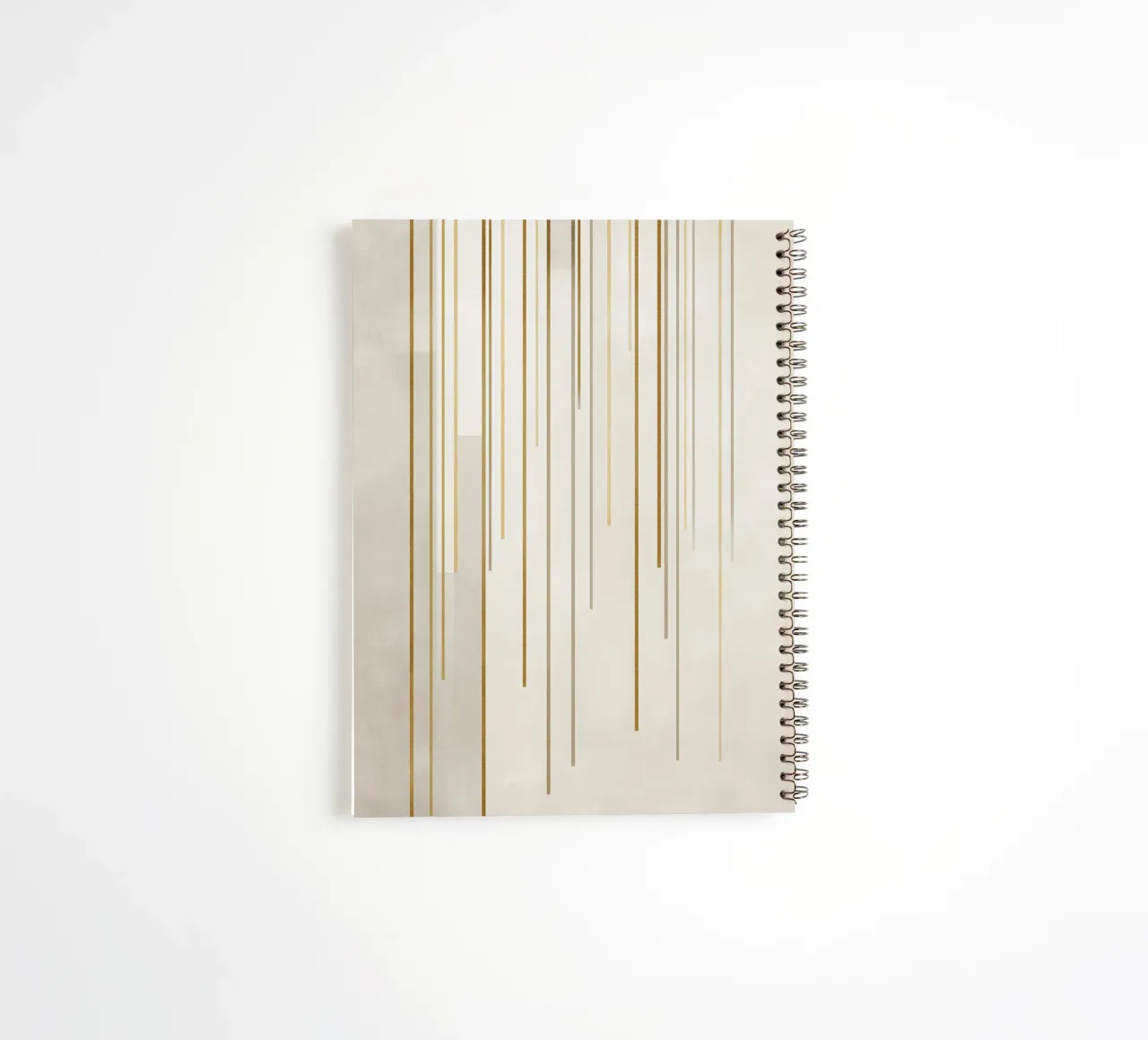 Golden line structures spiral notebook by Carinaprint