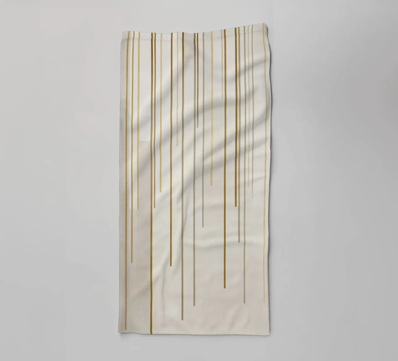 Golden line structures towel by Carinaprint