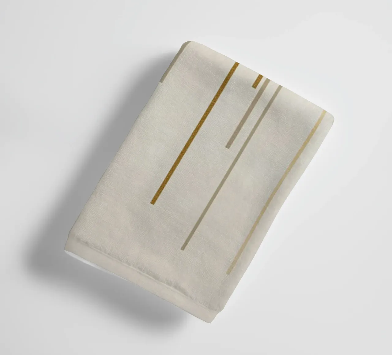Golden line structures towel by Carinaprint