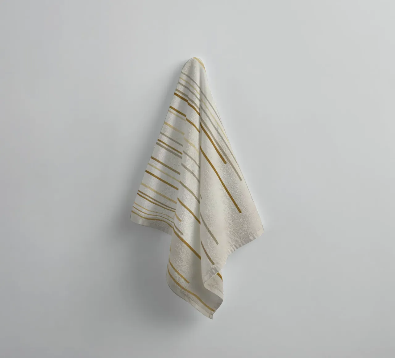 Golden line structures towel by Carinaprint