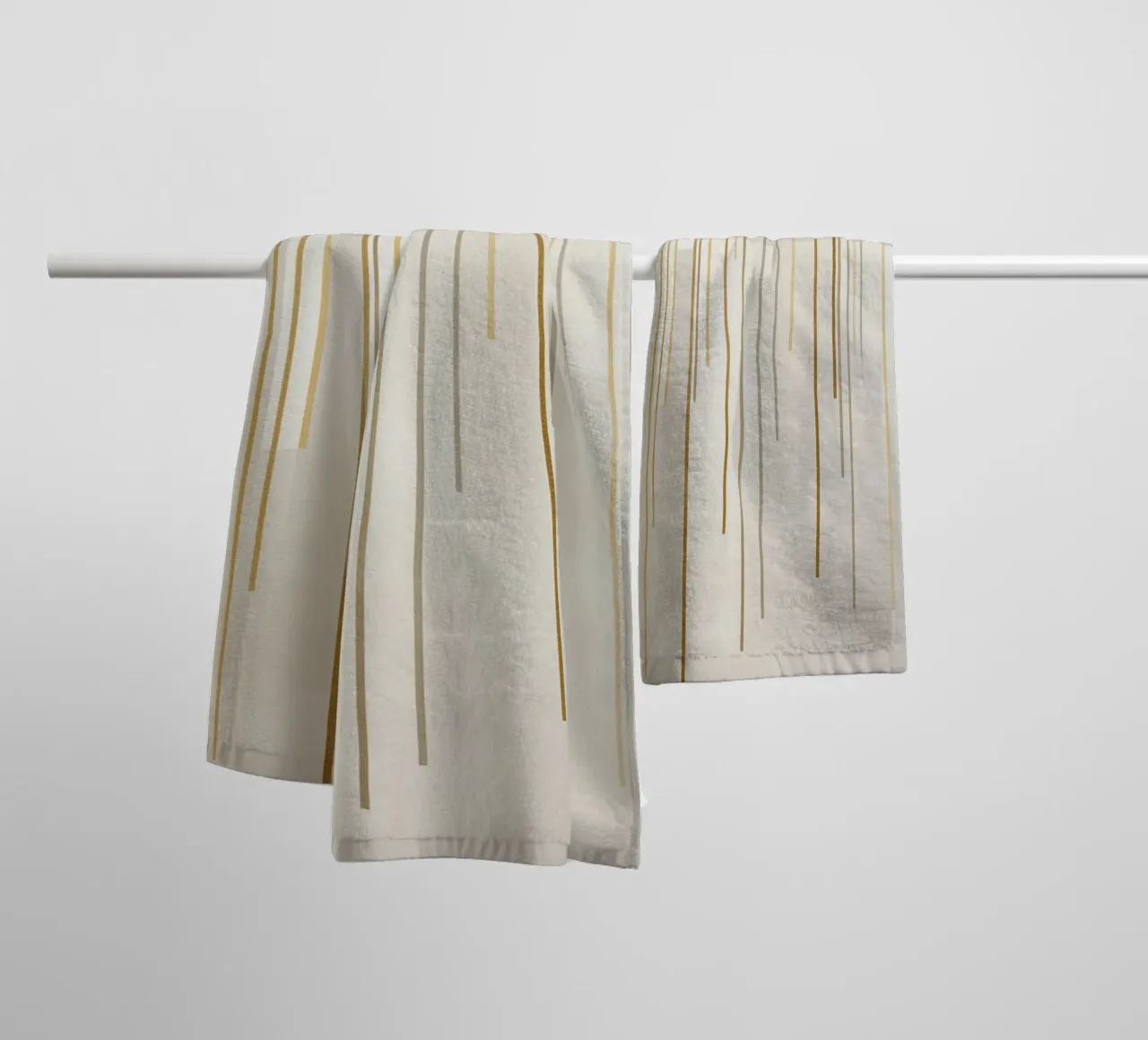 Golden line structures towel by Carinaprint