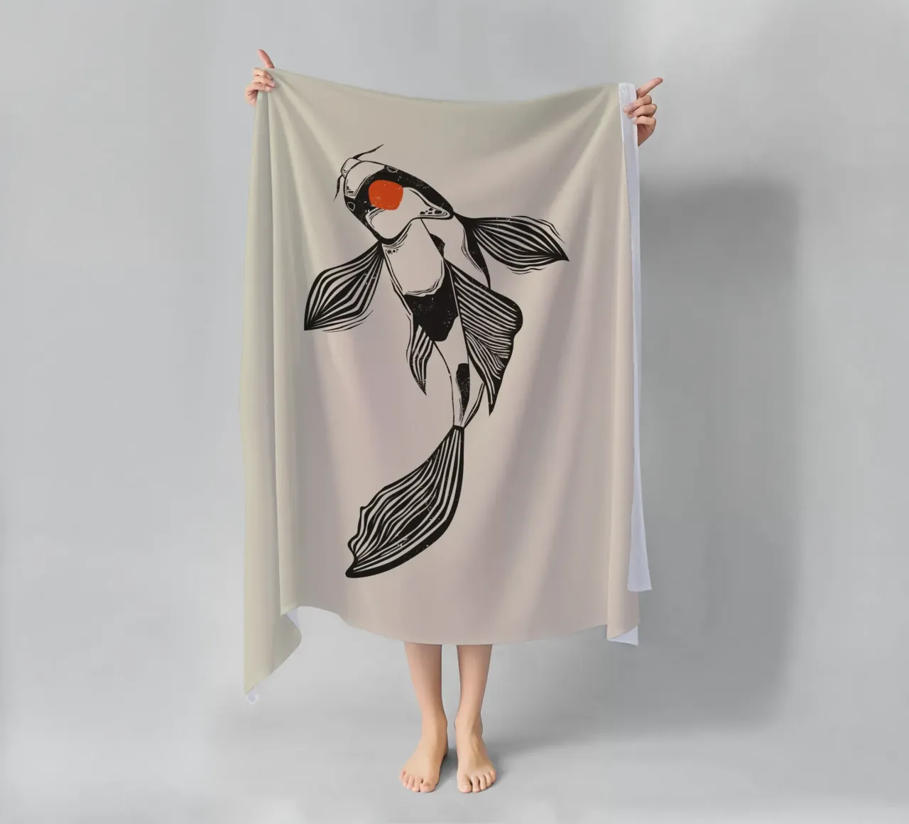 Koi Fish telo mare da Indigo Rain