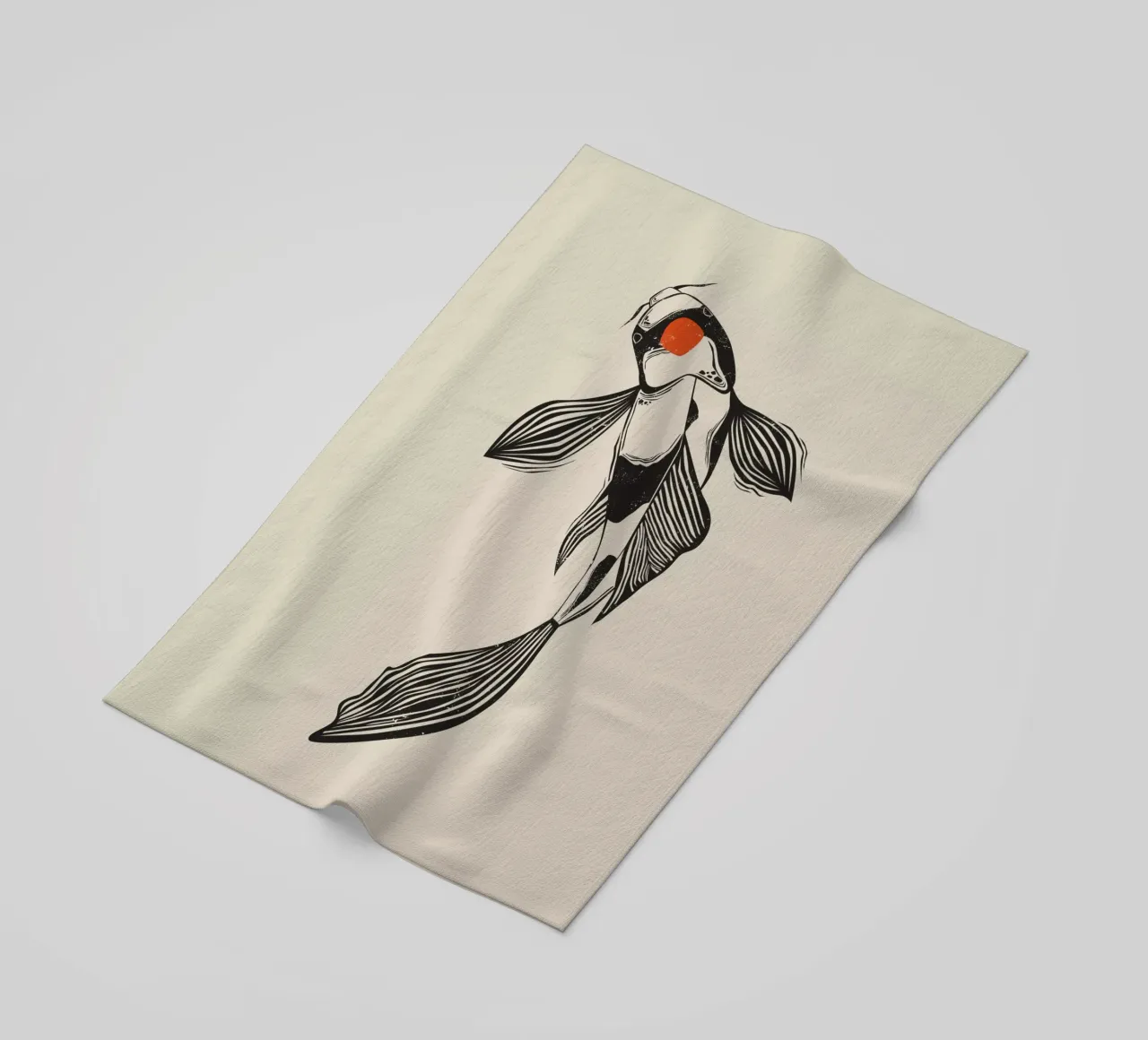 Koi Fish telo mare da Indigo Rain