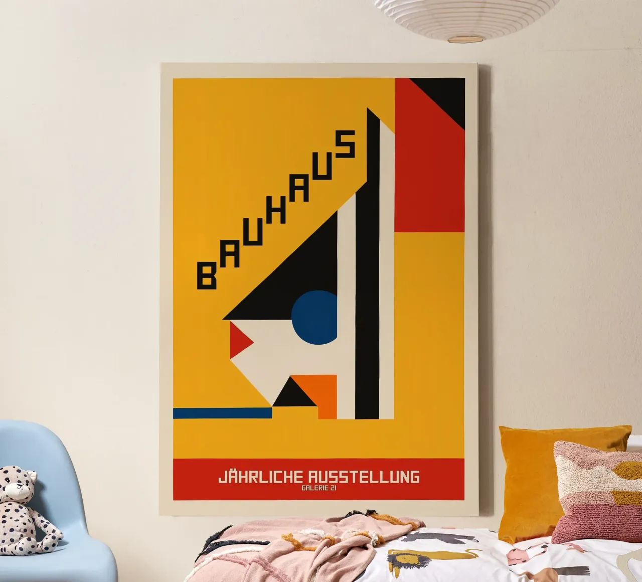 Bauhaus tentoonstelling canvas met Baklijst van Brooke