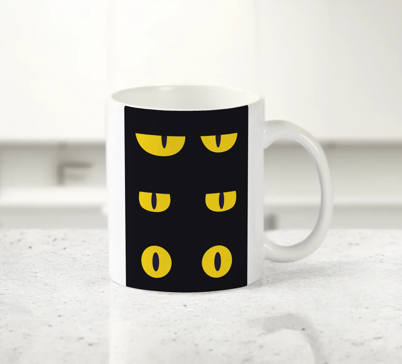 Luie kattenogen in het donker keramische mok van galihstudio