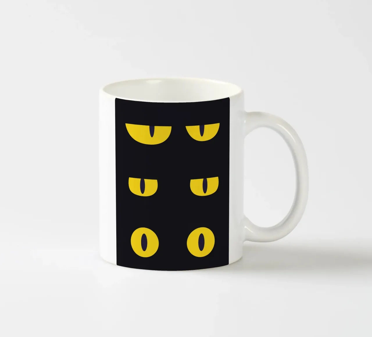 Luie kattenogen in het donker keramische mok van galihstudio