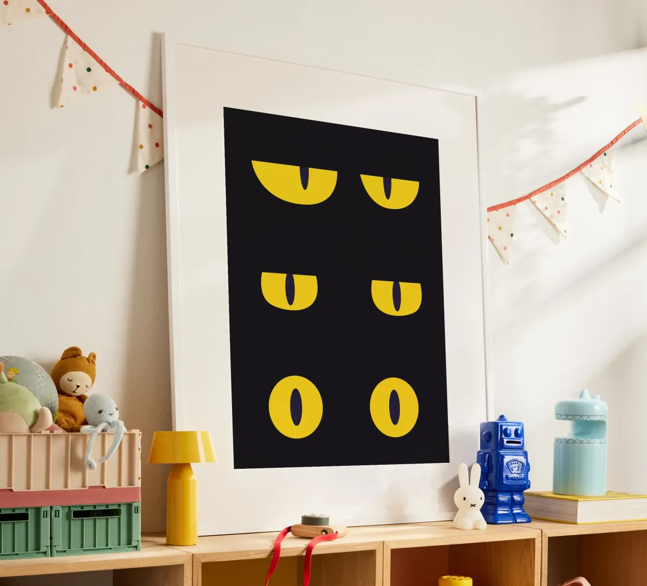 Lazy Cat Eye In The Dark hahnemühle by galihstudio