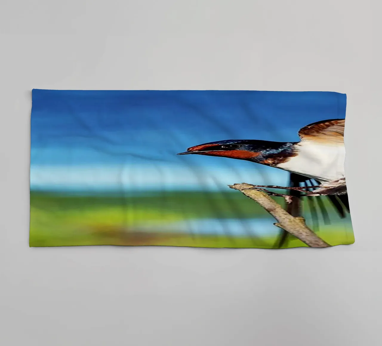 Spring swallow brings time towel by Nature's Palette