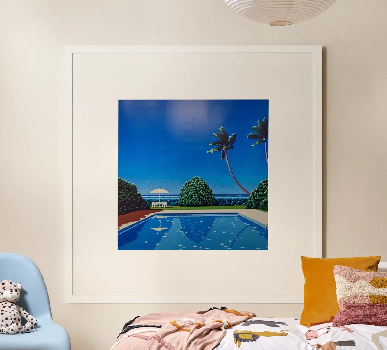 Esthetisch zwembad - Hiroshi Nagai poster van Art In The Sky