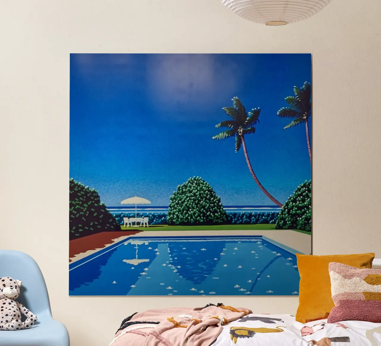 Esthetisch zwembad - Hiroshi Nagai poster van Art In The Sky