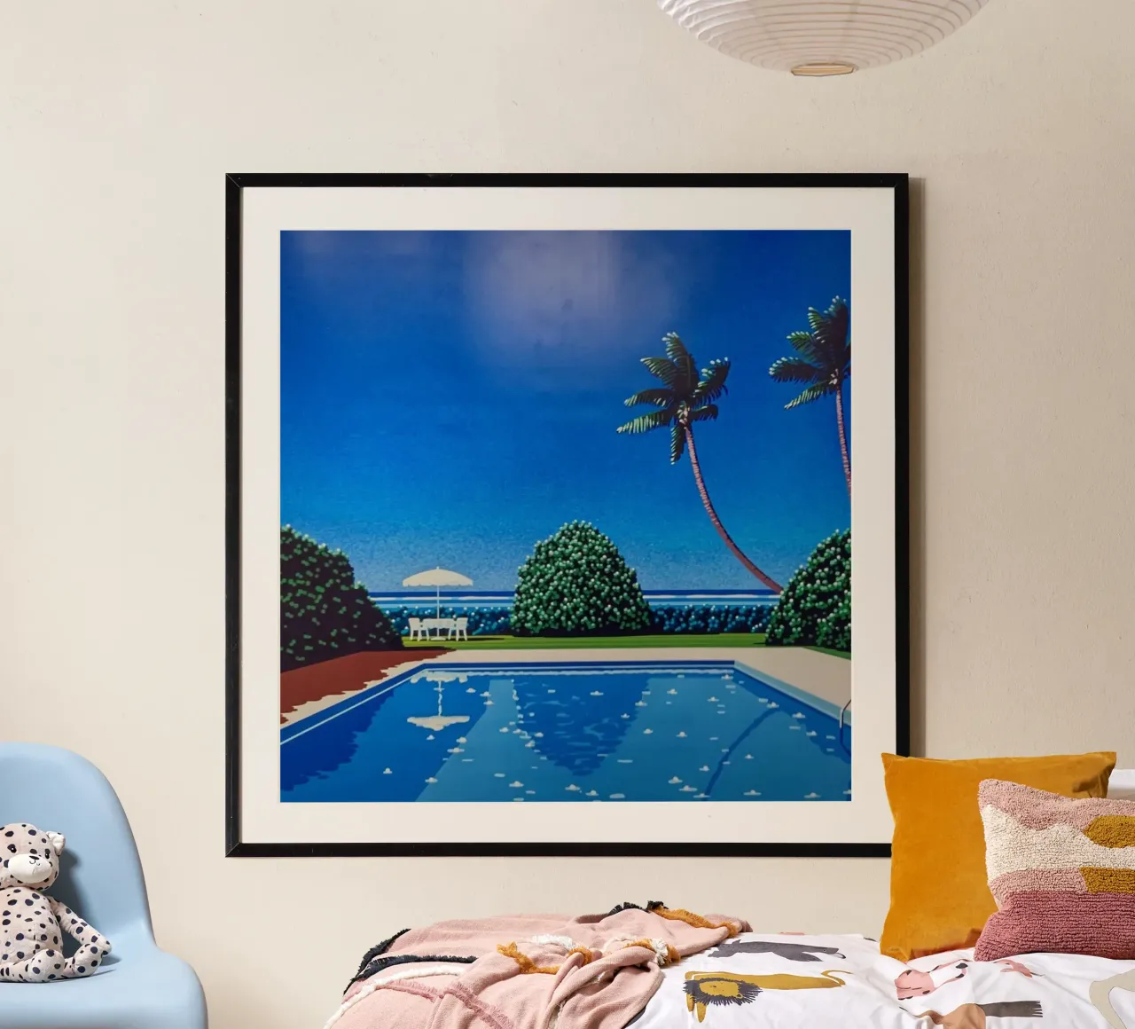 Esthetisch zwembad - Hiroshi Nagai poster van Art In The Sky