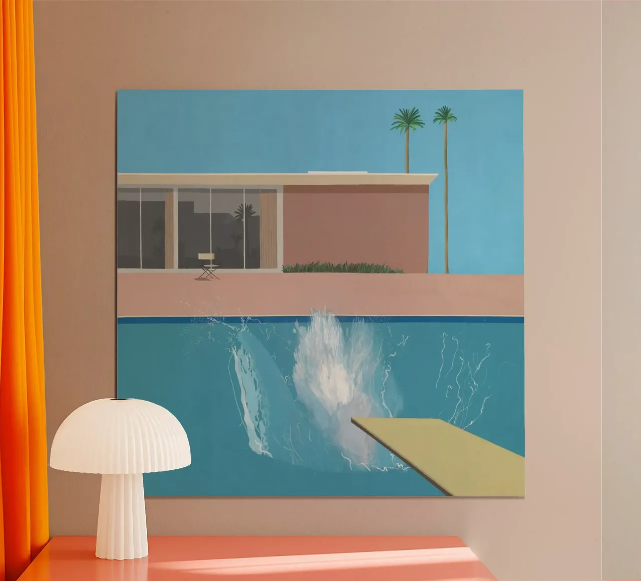 A Bigger Splash 1967 poster con telaio in plastica da KOOL STORE
