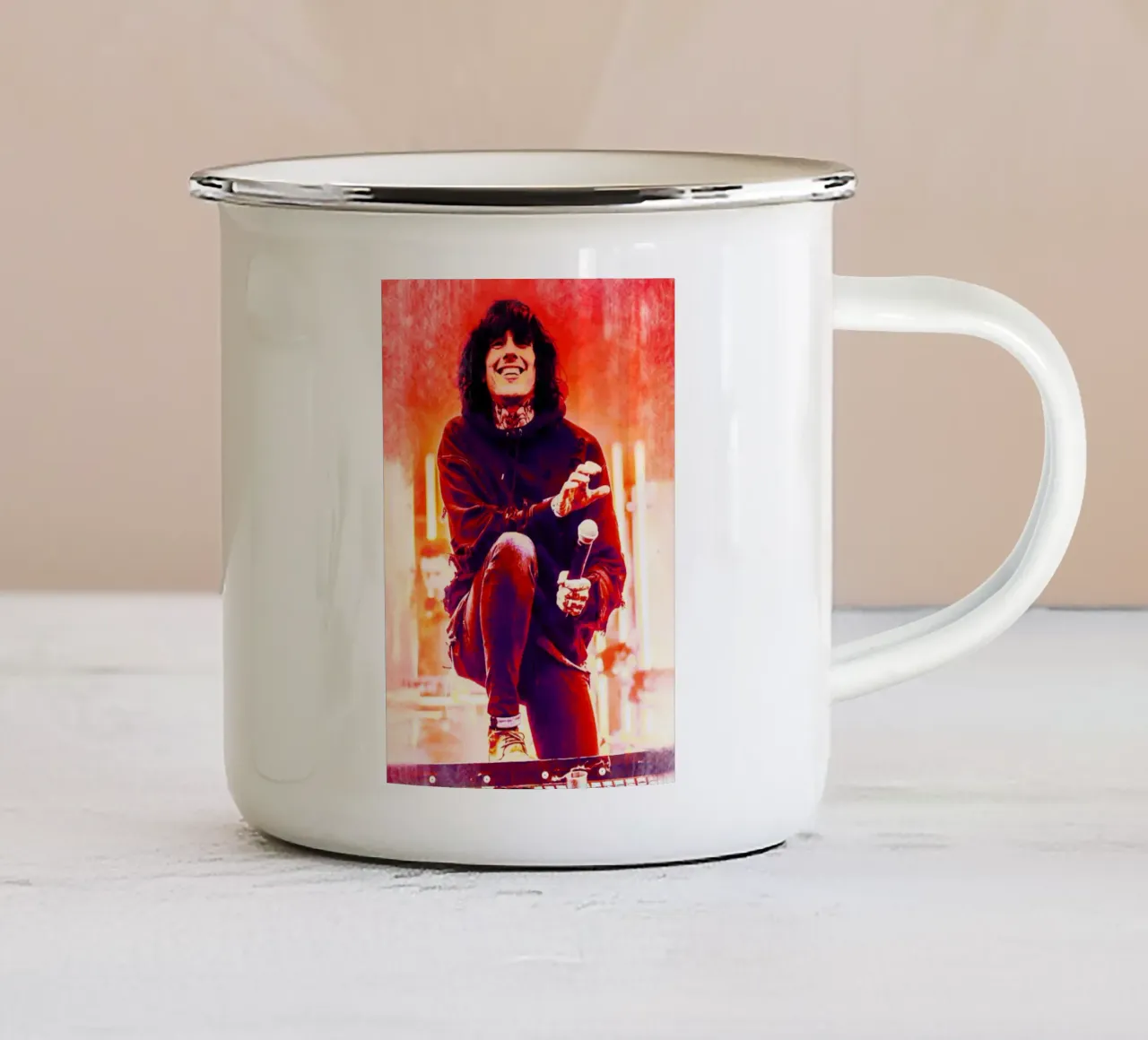 Oliver Sykes - Bring Me The Horizon tazza in smalto da Lembayung art