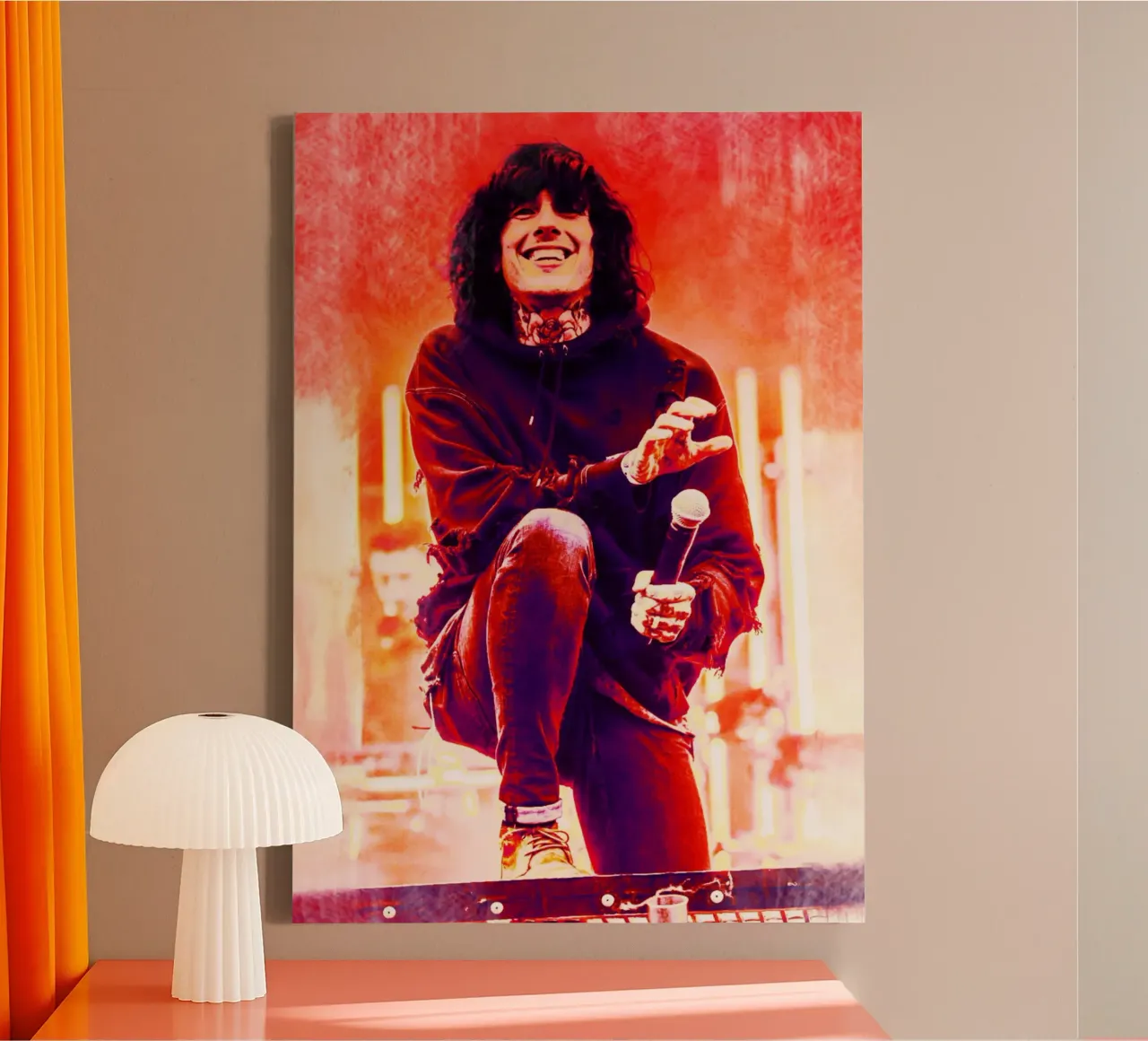 Oliver Sykes - Bring Me The Horizon tela con Cornice a cassetta da Lembayung art