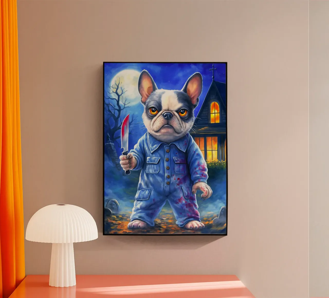 Cane di Halloween Michael Myers con coltello plexiglass da Fleur de Lys