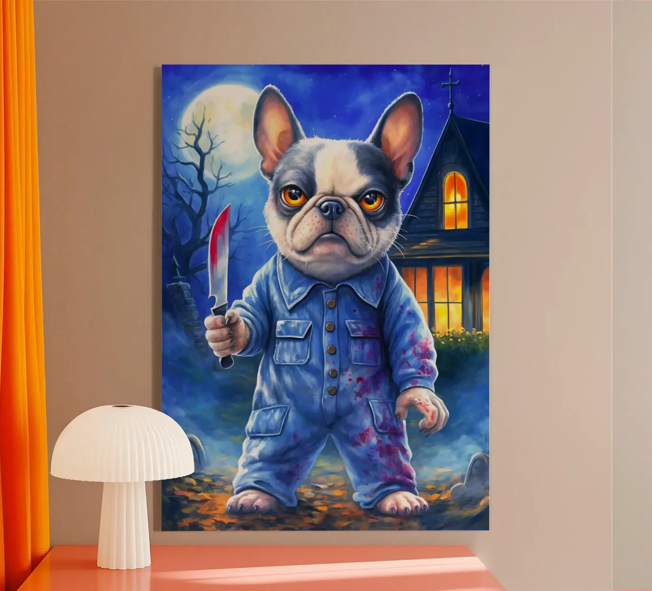 Cane di Halloween Michael Myers con coltello plexiglass da Fleur de Lys