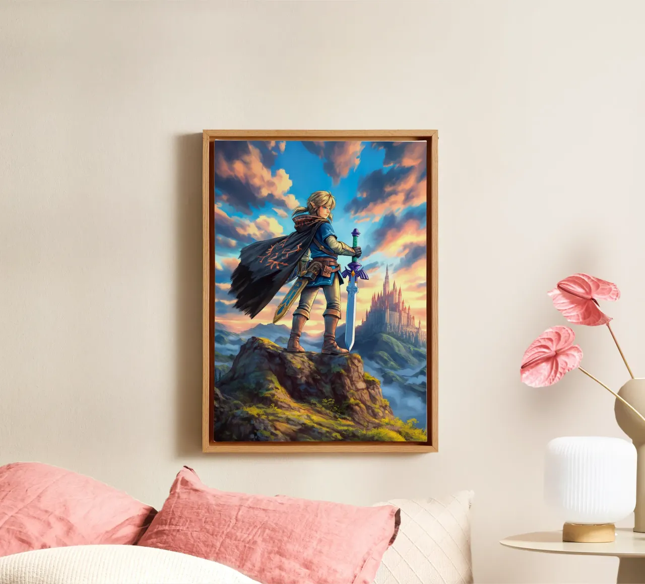 Link di The Legend of Zelda tela con Cornice a cassetta da Stellar Creative